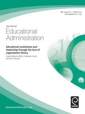 cover image of Journal of Educational Administration, Volume 43, Issue 1
